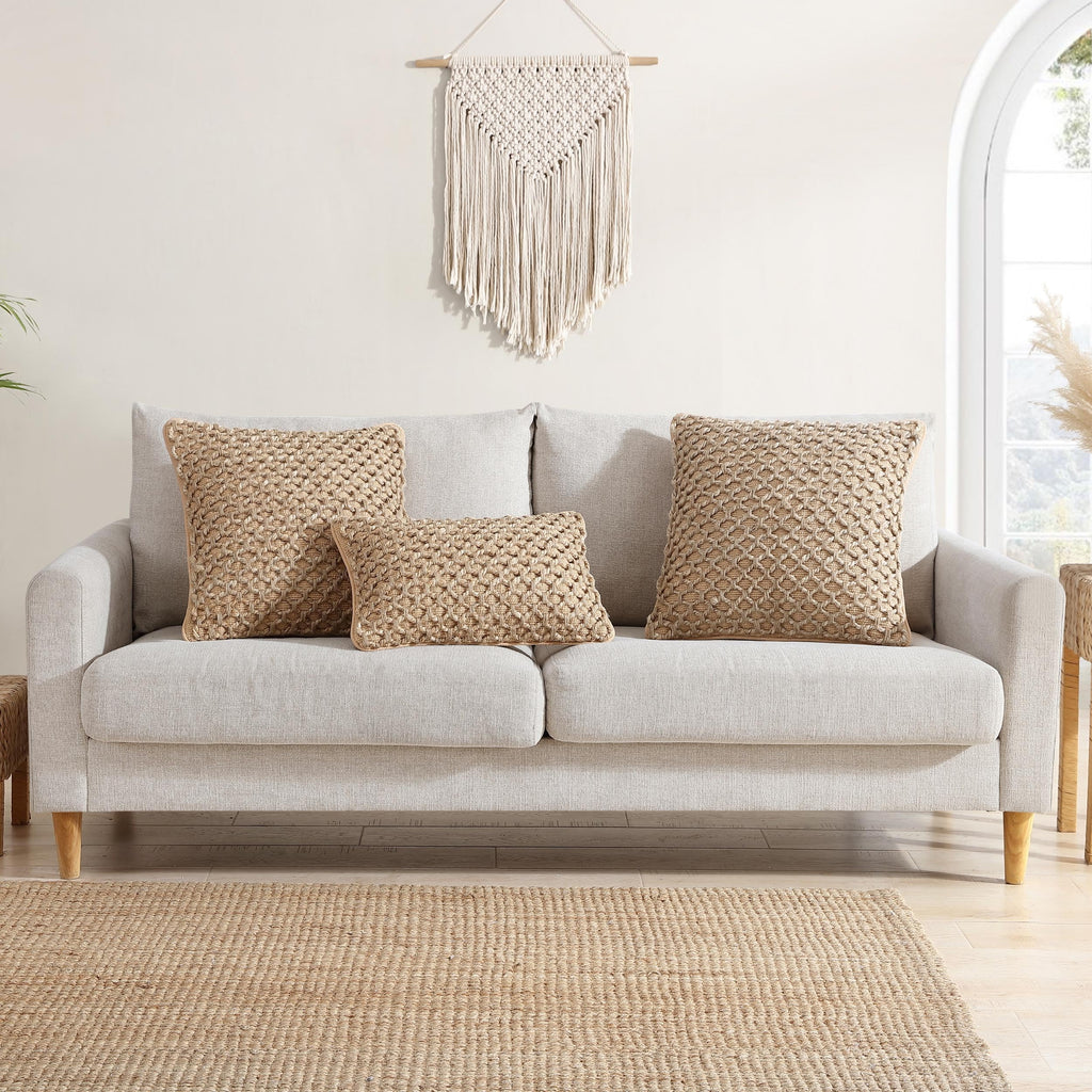 Jada Decorative Throw, Includes Accent Insert, Premium Woven Design, Living Room Décor, (2) 20" x 20" Pillow Covers