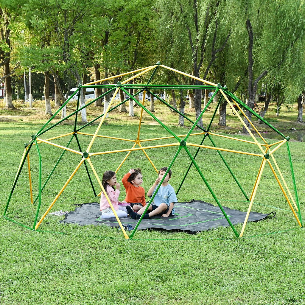13ft Geometric Dome Climber Play Center, Kids Climbing Dome Tower, Rust & UV Resistant Steel Frame Supports 1000 Lbs
