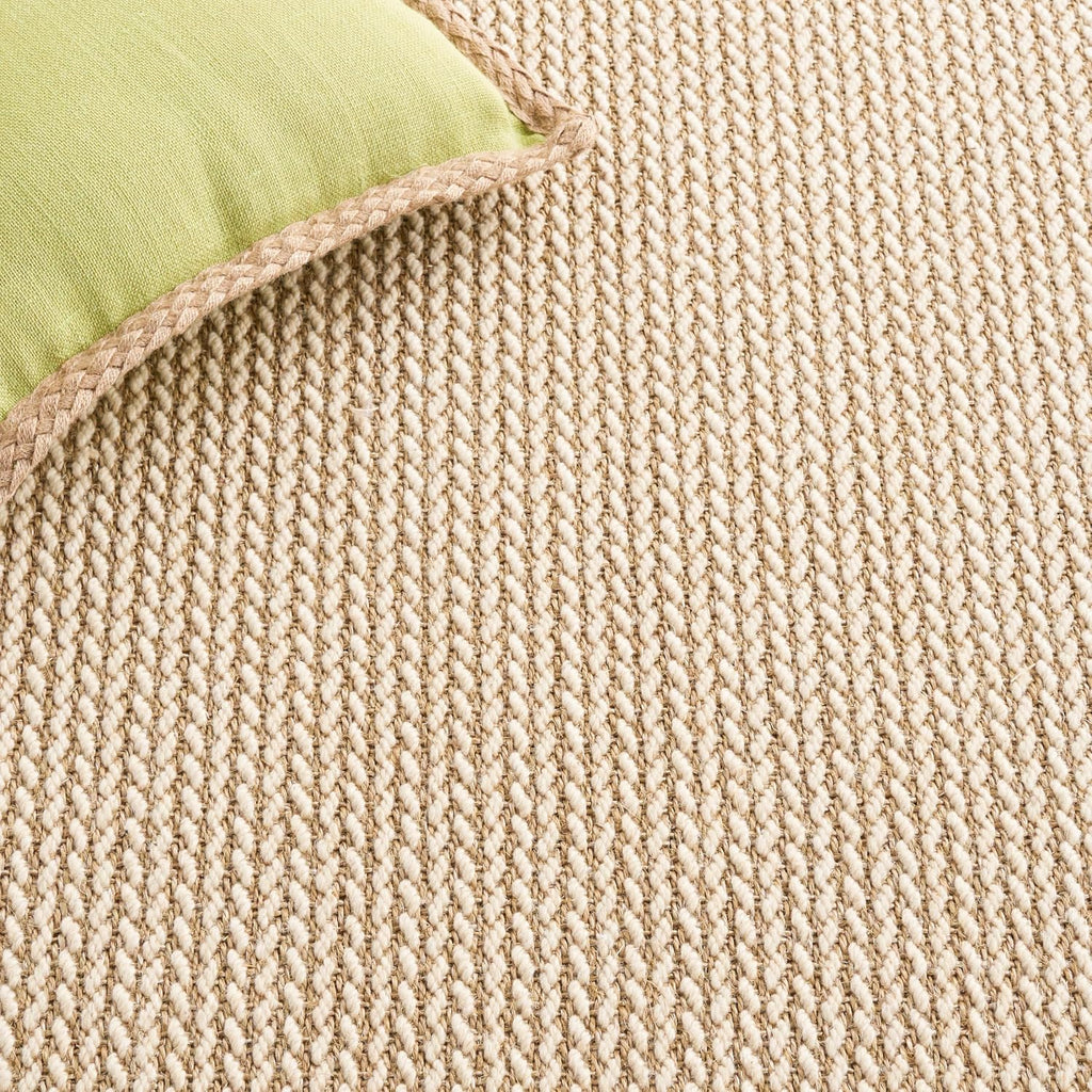 Area Rug 3x5 - Natural Fiber Collection - Beige, Sisal & Wool, Woven Design with Border (NF475B)