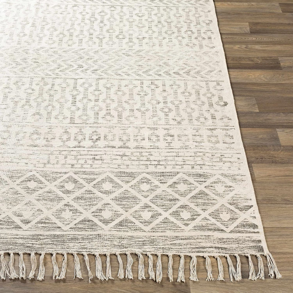 Valyermo Living Room, Bedroom Area Rug - Geometric Diamond Striped Chevron Trellis - Bohemian Transitional Boho