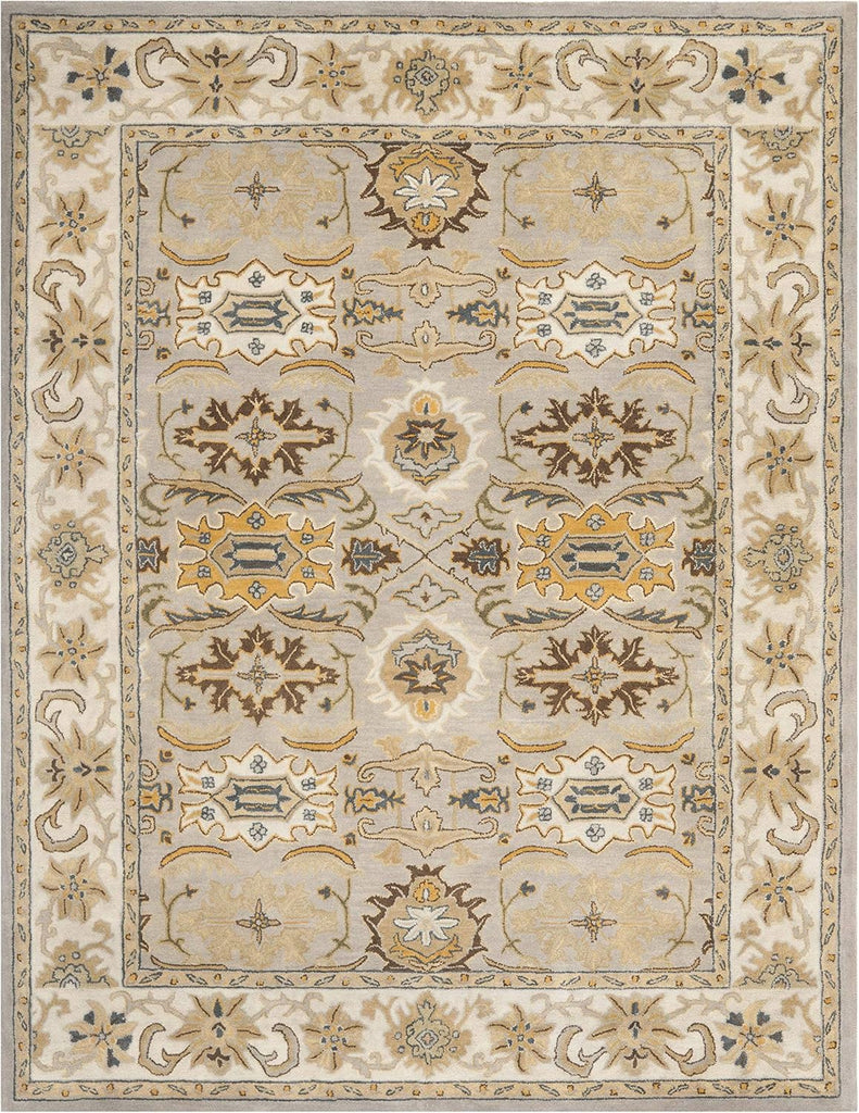 Heritage Area Rug - 9' x 12', Light Grey & Grey, Handmade Traditional Oriental Wool