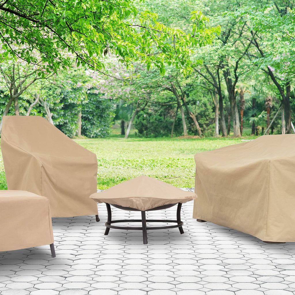 Basics Patio Chair Cover - Weather-Resistant Fabric - Furniture Protection Perfect, Deck, and Porch - 33" L x 34" W