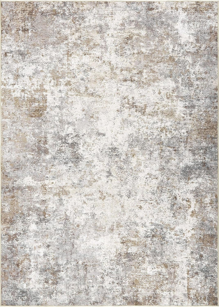 5x7 Area Rug Living Room Rugs - Washable Neutral Modern Abstract Soft Thin Large Rug Indoor Floor No Slip Rug Carpet