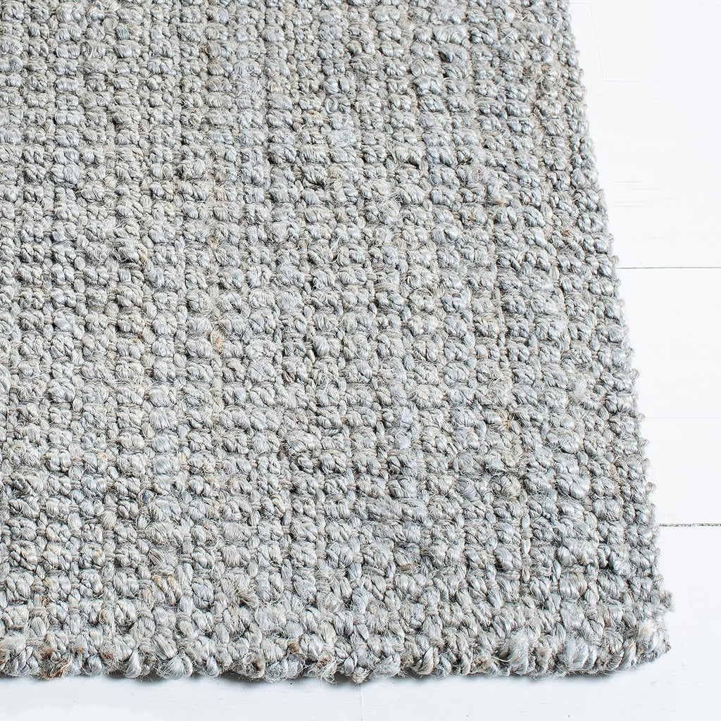 Natural Fiber Collection Area Rug - 7' Square, Grey, Handmade Farmhouse Jute, Ideal for High Traffic Areas (NF730F)