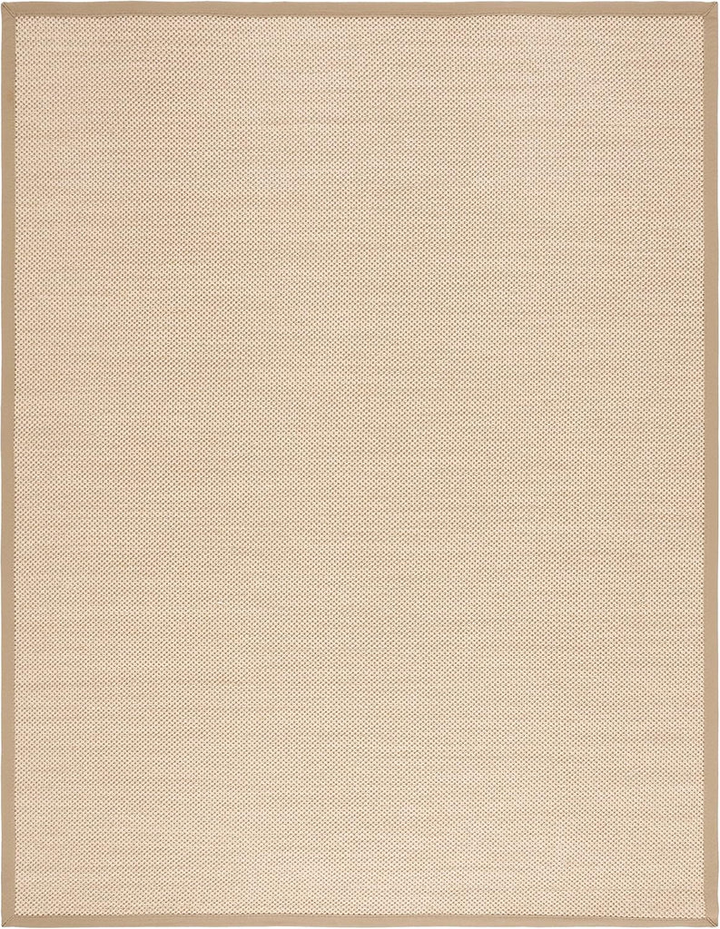 Area Rug 9x12 - Natural Fiber - Large - Maize & Linen Color, Sisal, Woven Design with Border