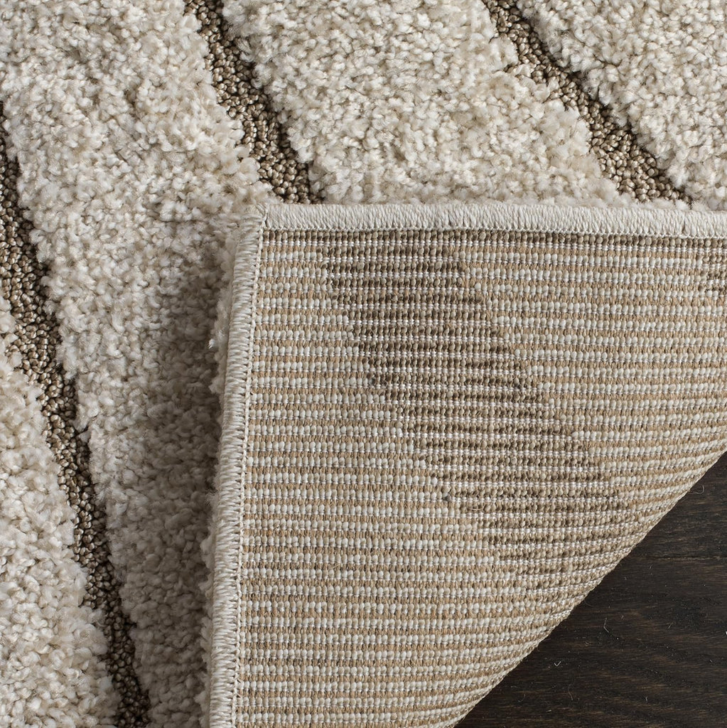 Florida Shag Collection Area Rug - 5'3" x 7'6", Cream & Beige, Non-Shedding & Easy Care, 1.2-inch Thick Ideal for