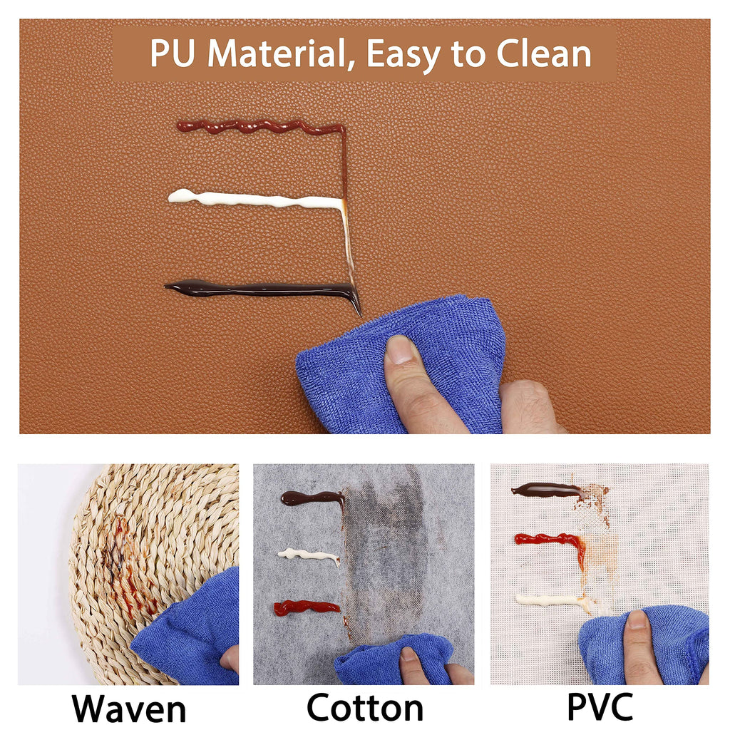 Fall Placemats Set of 4 Wipeable Table Mats Easy to Clean Waterproof Kitchen Mats for Dining Table Outdoor Indoor (4