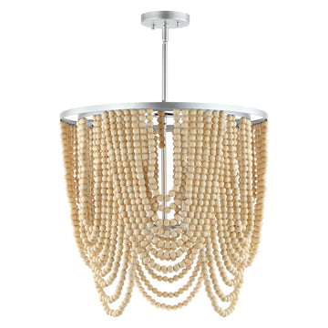 Adrain 4-Light Wood Dimmable Chandelier