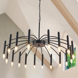 Apogeeville 18-Light 39" Modern Linear Sputnik Candle Style Chandelier for Living Room Kitchen Island Bedroom