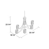 Arie 5-Light Steel Dimmable Classic / Traditional Chandelier