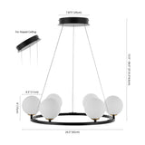 Aris 6-Light Dimmable LED Lantern Empire Chandelier