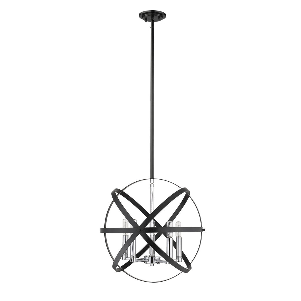 Avers 5-Light Steel Dimmable Globe Chandelier