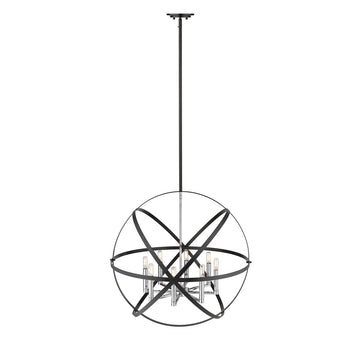 Avers 5-Light Steel Dimmable Globe Chandelier