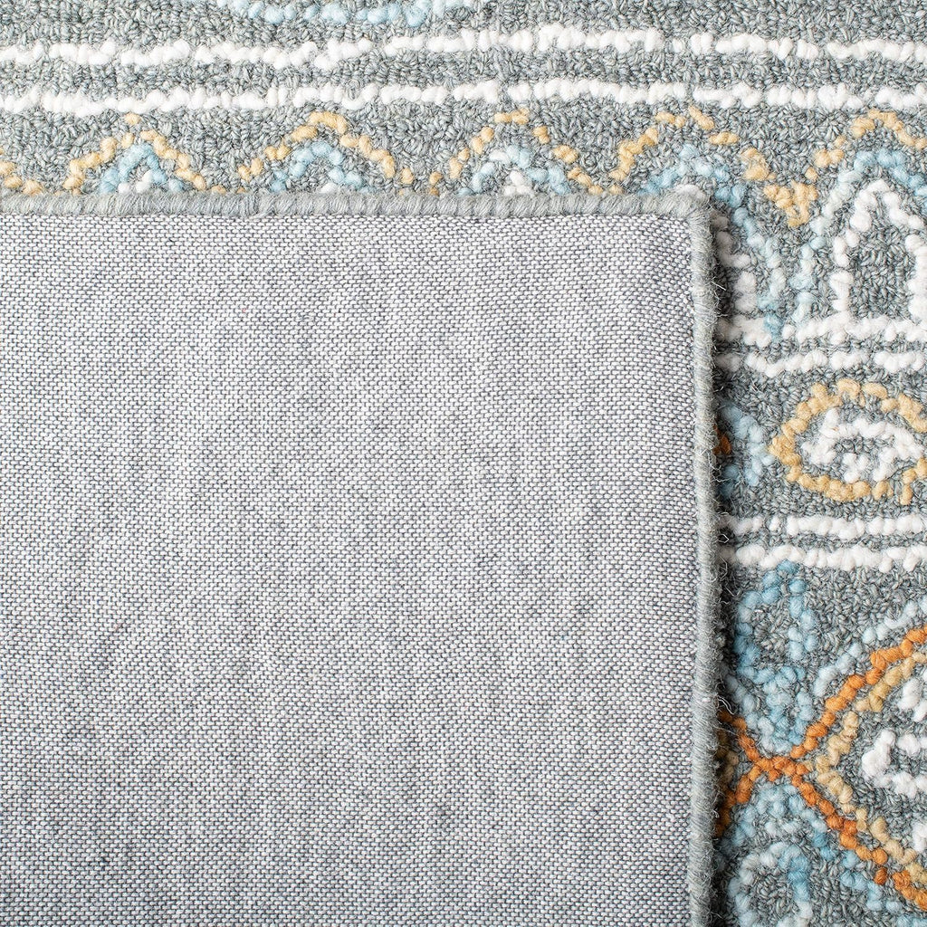 Blossom 10' x 14' Grey/Ivory Handmade Premium Wool Dining Area Rug