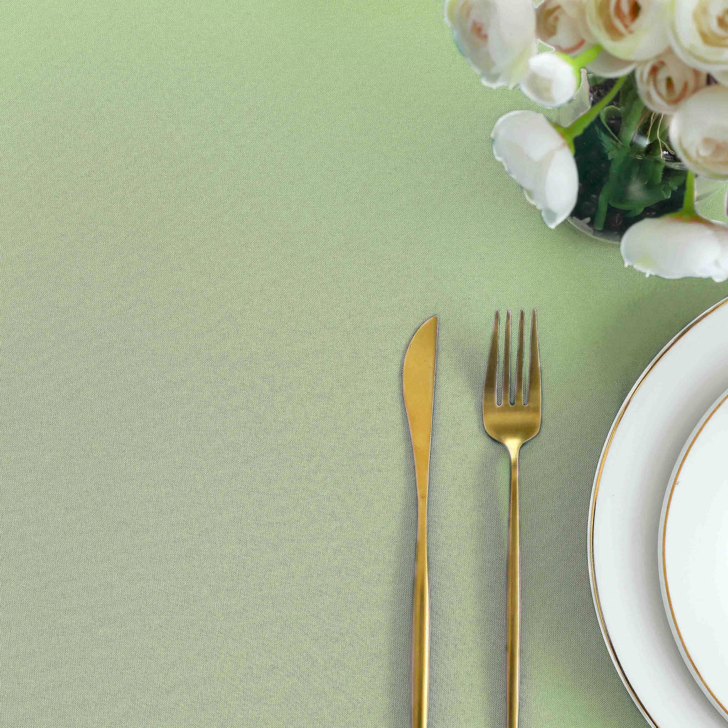 2 Pack Sage Green Round Waterproof Tablecloth, 60 Inch