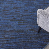 Home Nourison Essentials Midnight Blue 8' x Round Area Rug - Easy Clean, Non Shedding, Bed Room, Liv