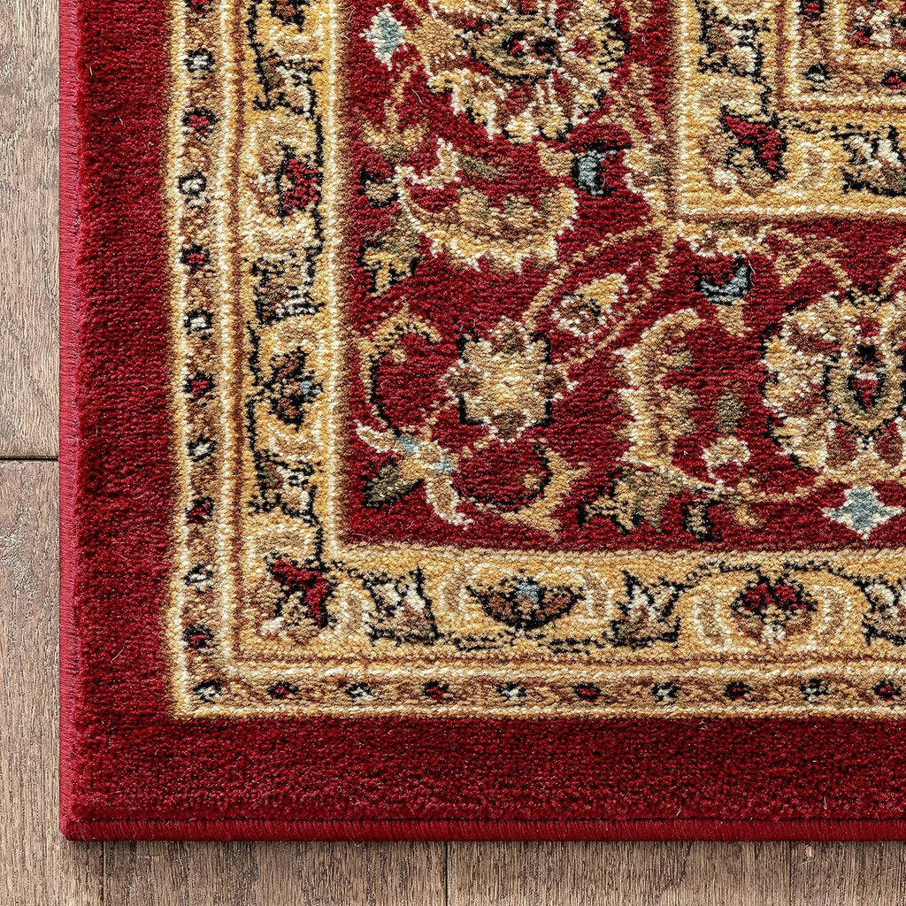 Sultan Medallion Red Oriental Area Rug 2 x 7 ( 2'3" x 7'3" Runner ) Floral Traditional Easy Clean Stain Fade