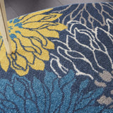 Home Passion Blue 8' x Round Area Rug - Easy Clean, Non Shedding, Bed Room, Living Room, Dining Room