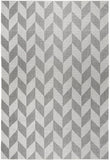 Patio Country Calla Contemporary Herringbone Indoor/Outdoor Area Rug, Black/Grey, 9'2"x12'5"