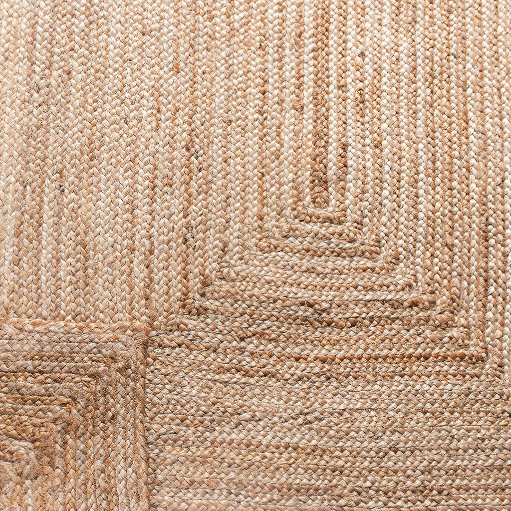 Area Rug Oval - Cape Cod Collection - Large - Natural Brown, Handmade Braided Flat Weave Jute (CAP252A)
