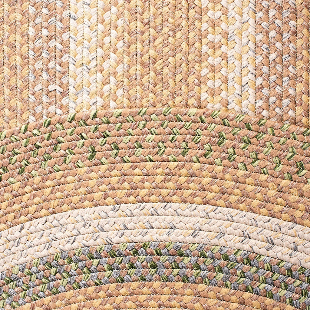 Braided Indoor/Outdoor Oval Rug 8x10, Large Tan & Multi BRD314A