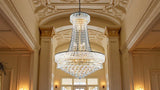 French Empire Crystal Chandelier 24x32 in Elegant Foyer