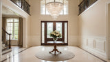Odeon Crystal Glass Fringe 7-Tier Chandelier H33 in Grand Foyer
