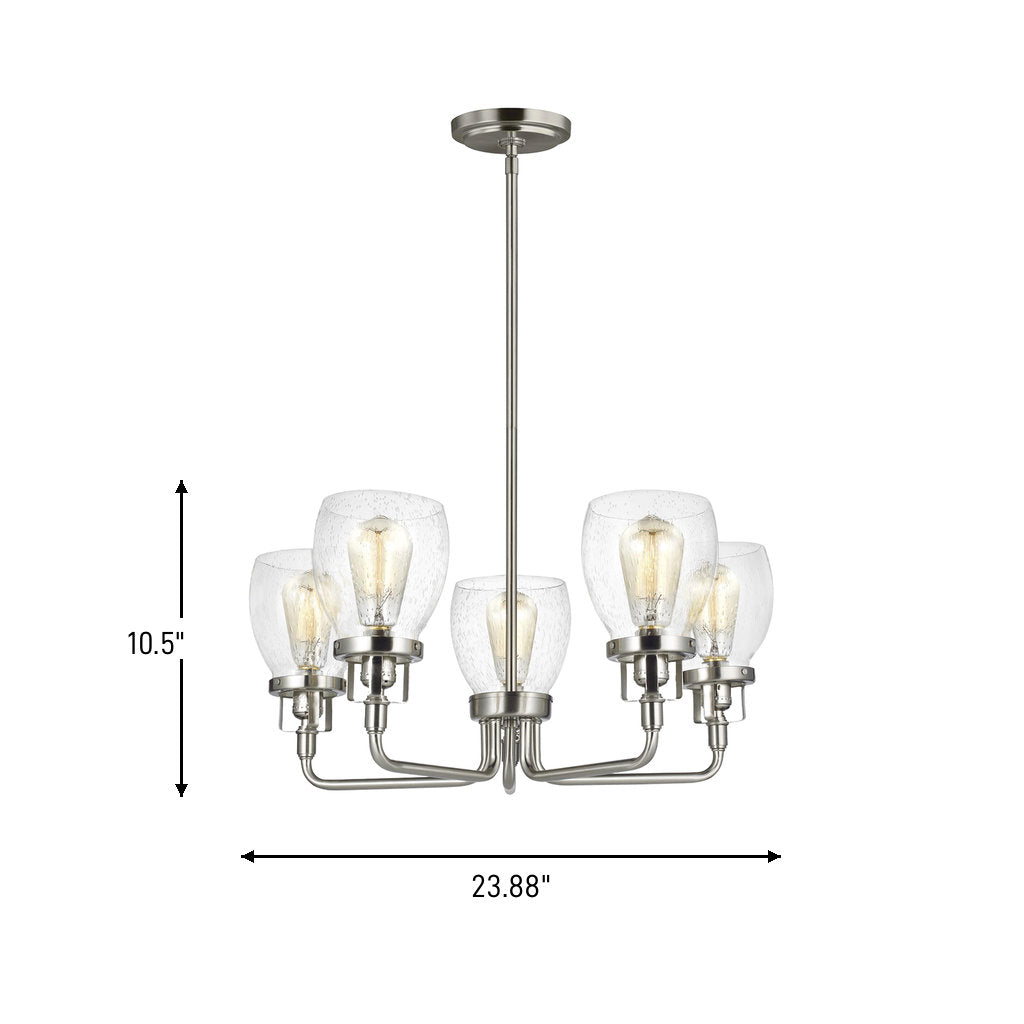 Belton Five Light Up Chandelier from Generation Lighting