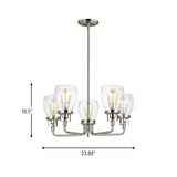 Belton Five Light Up Chandelier from Generation Lighting