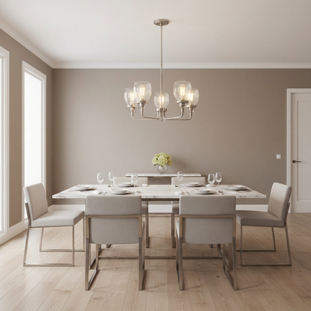 Belton Five Light Up Chandelier from Generation Lighting