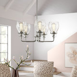 Belton Five Light Up Chandelier from Generation Lighting