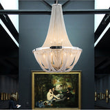 Berteal 8-Light 24 Inch Aluminum Tassel Chain Empire Chandelier