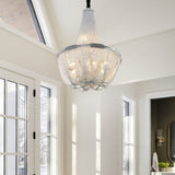 Berteal 8-Light 24 Inch Aluminum Tassel Chain Empire Chandelier