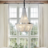 Berteal 8-Light 24 Inch Aluminum Tassel Chain Empire Chandelier