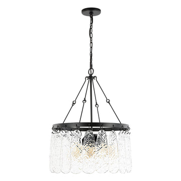 Bonsai 4-Light Dimmable Wagon Wheel Chandelier