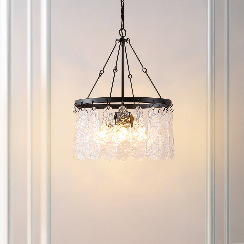 Bonsai 4-Light Dimmable Wagon Wheel Chandelier