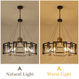 Bossley 6-Light Dimmable Sputnik Geometric Drum Chandelier