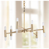 Caitlin-Jo 12-Light Dimmable Sputnik Modern Linear Chandelier