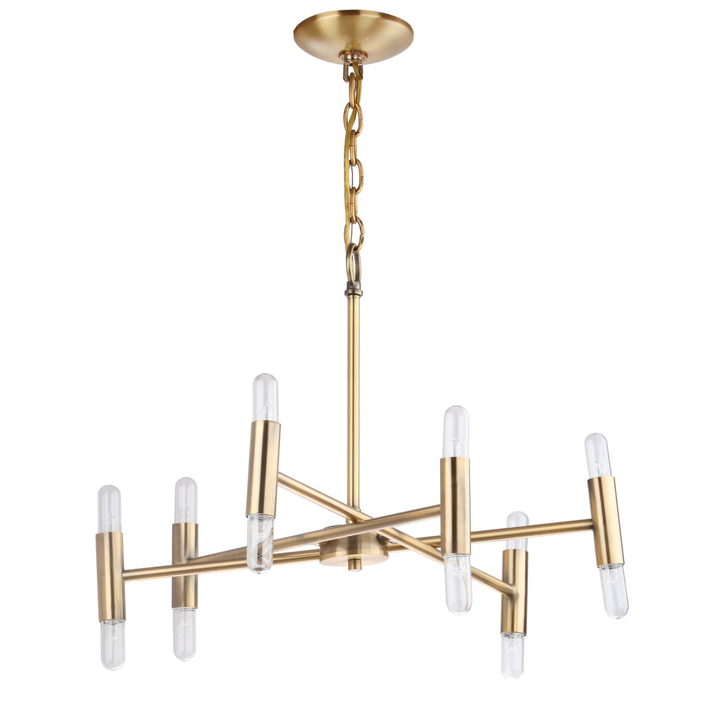 Caitlin-Jo 12-Light Dimmable Sputnik Modern Linear Chandelier