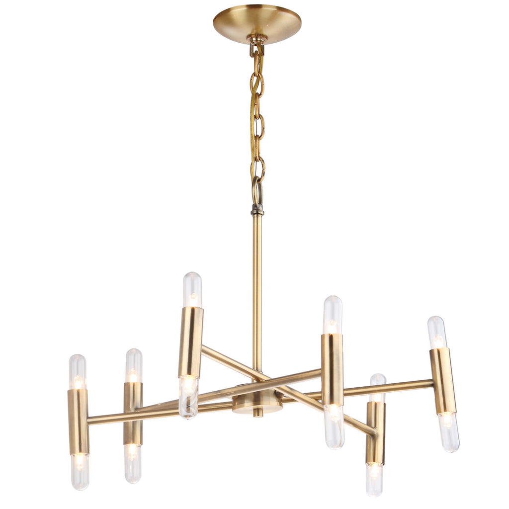 Caitlin-Jo 12-Light Dimmable Sputnik Modern Linear Chandelier