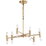 Caitlin-Jo 12-Light Dimmable Sputnik Modern Linear Chandelier