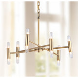 Caitlin-Jo 12-Light Dimmable Sputnik Modern Linear Chandelier