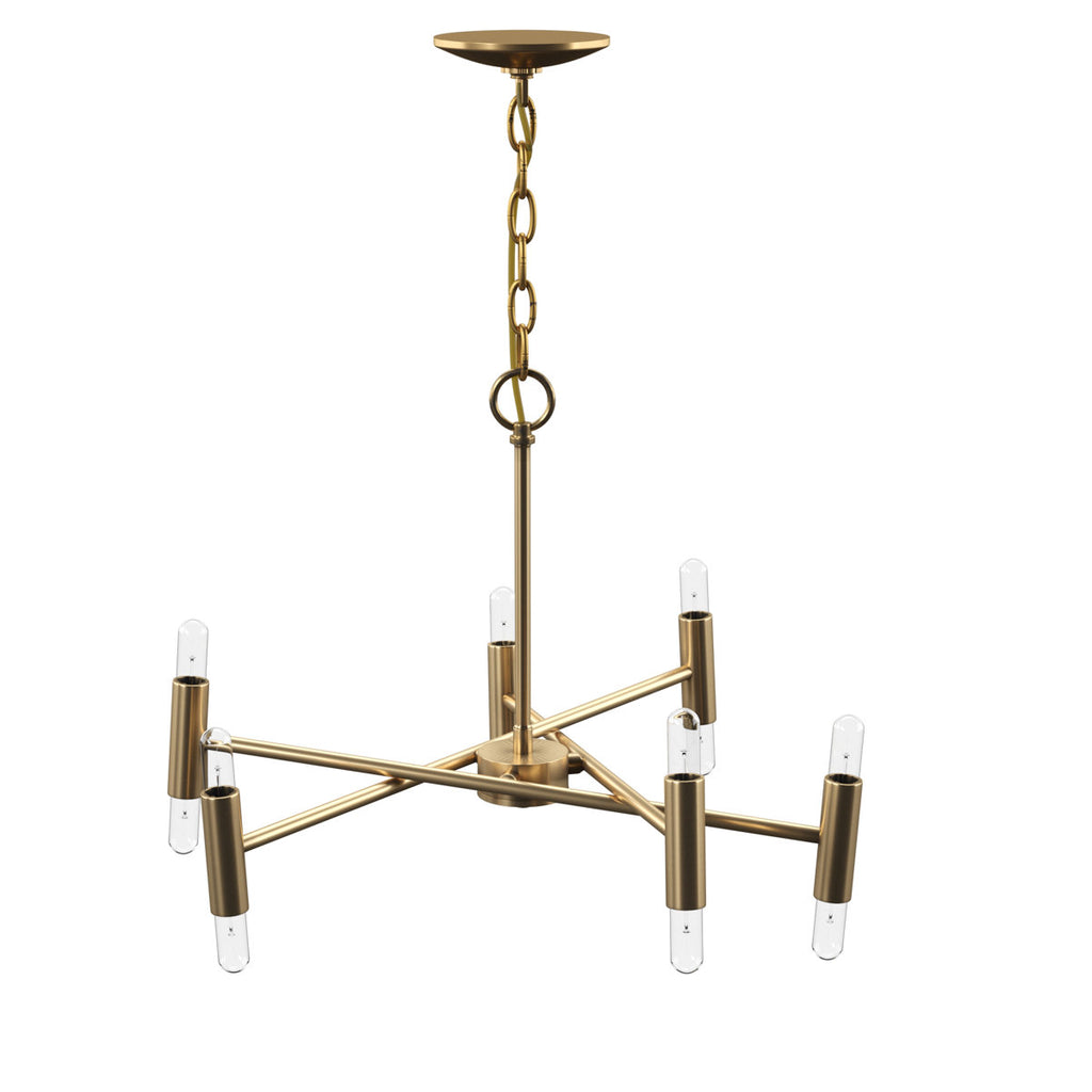 Caitlin-Jo 12-Light Dimmable Sputnik Modern Linear Chandelier