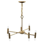 Caitlin-Jo 12-Light Dimmable Sputnik Modern Linear Chandelier