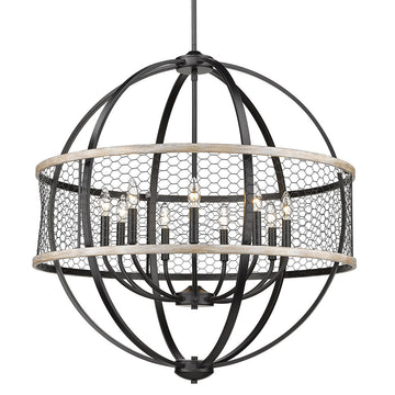 Chowchilla 9-Light Steel Dimmable Globe Chandelier