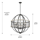 Chowchilla 9-Light Steel Dimmable Globe Chandelier