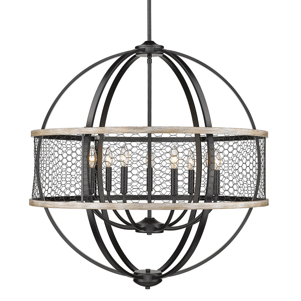 Chowchilla 9-Light Steel Dimmable Globe Chandelier
