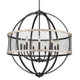 Chowchilla 9-Light Steel Dimmable Globe Chandelier