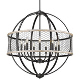 Chowchilla 9-Light Steel Dimmable Globe Chandelier