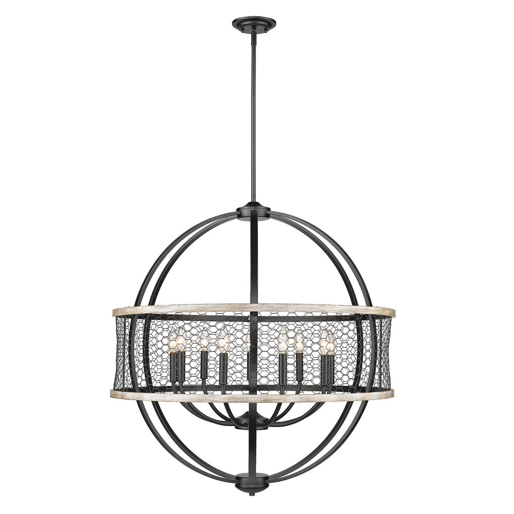 Chowchilla 9-Light Steel Dimmable Globe Chandelier